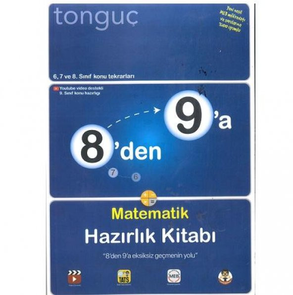2022 Tonguç 9. Sınıf 8´den 9´a Hazırlık Kitabı - Tonguç Akademi - 1