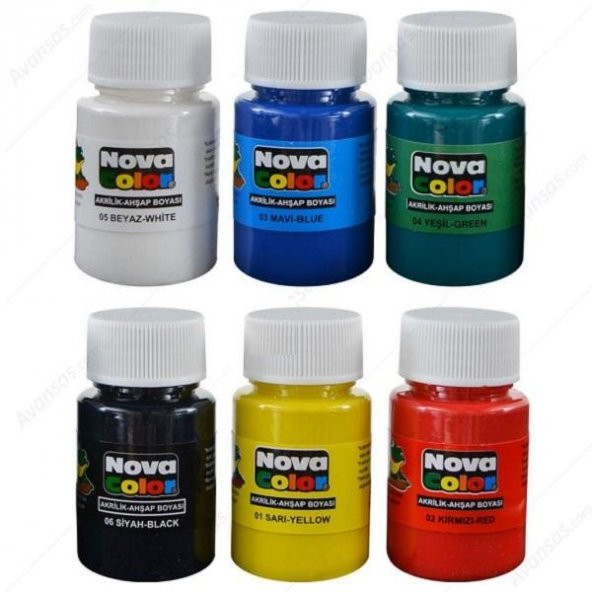 Nova Color Akrilik Boya 6 Renk Kod: NC-180