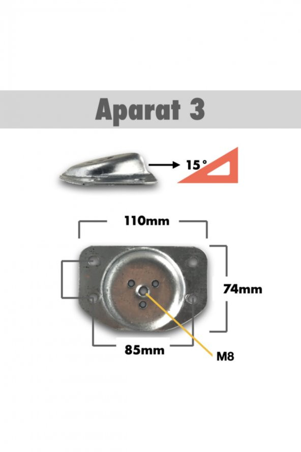4 Ad. Ortaçağ Tarzı Ahşap Konik Ayak - Sehpa Ayağı - 42-46-50 cm Aparat Dahil - 8