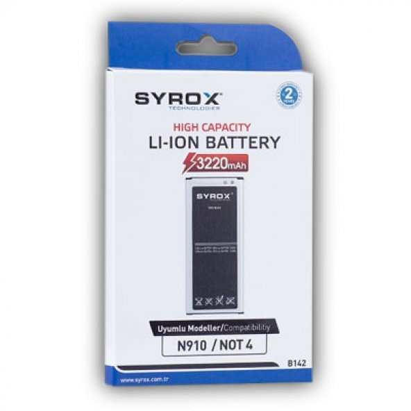 Syrox Samsung N910/Note 4 Batarya SYX-B142