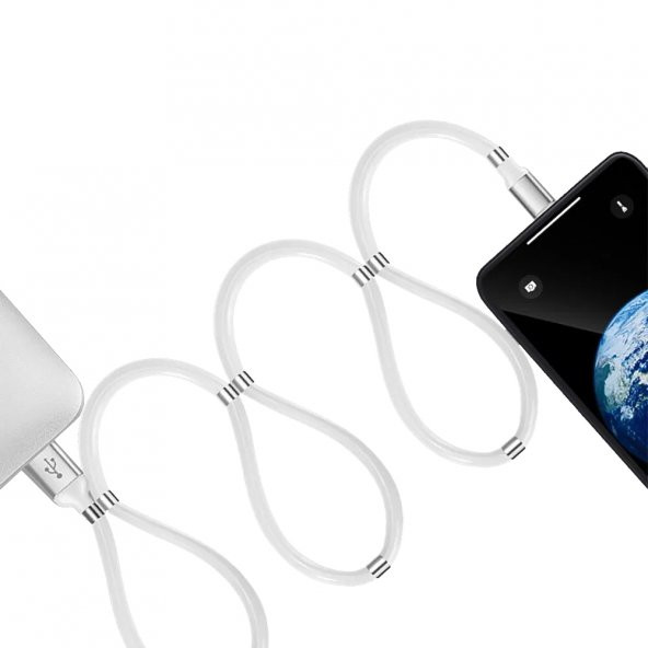 FitPlus Type-C Hızlı Şarj Özellikli Mıknatıslı Data/Şarj Kablosu FP1001 - 5