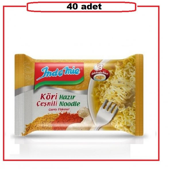 Indomie Köri Hazır Noodle 75 Gr x 40 adet