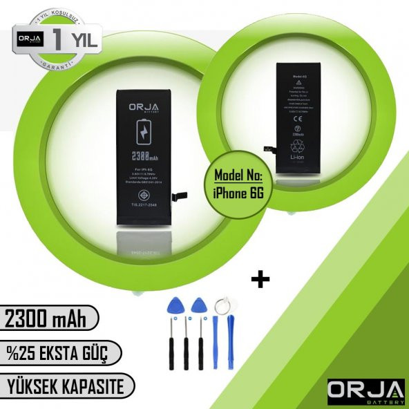 ORJA Apple İphone 6G 2300 mAh Orjinal Batarya Pil Yüksek Amper