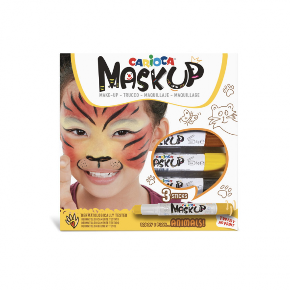 Carioca Mask Up Yüz Boyası 3 Renk Hayvanlar