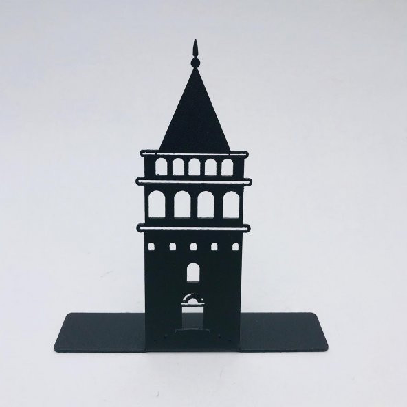 Galata Kulesi Masaüstü Ayaklı Metal Dekor Siyah Biblo Cebince