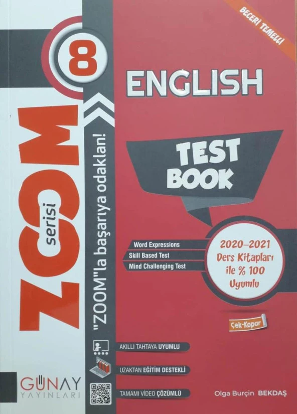 Günay 8.Sınıf Zoom İngilizce Soru Bankası (2022-2023)