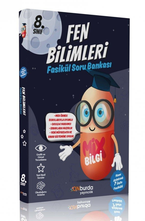 Onburda Yayınları 8. Sınıf  Mix Bilgi Fen Bilimleri Konu Özetli Fasikül Soru Bankası - 1