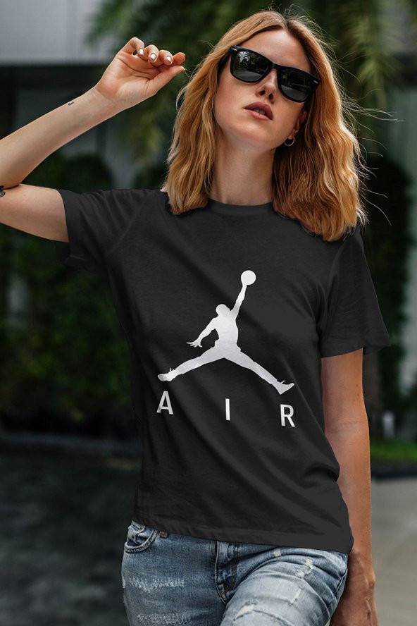 Air Jordan 03 Siyah NBA Kadın Tshirt - Tişört