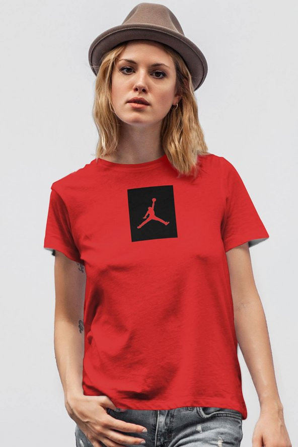 Air Jordan 09 Kırmızı NBA Kadın Tshirt - Tişört