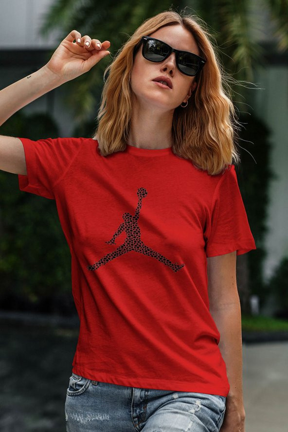 Air Jordan 16 Kırmızı NBA Kadın Tshirt - Tişört