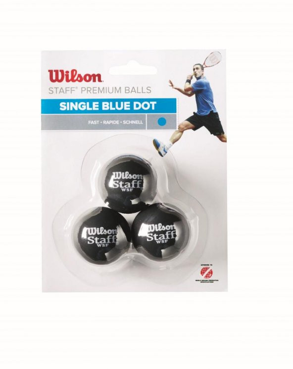 Wilson Squash Topu Staff 3 BLU DOT ( WRT618000 )