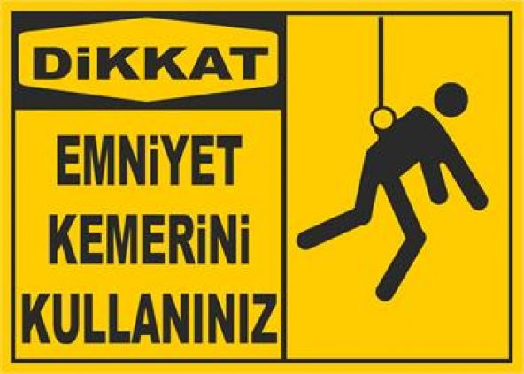 EMNİYET KEMERİNİ KULLANINIZ  10 cm x 15 cm Folyo Sticker