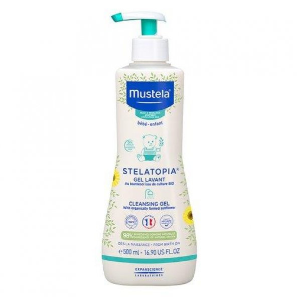 Mustela Stelatopia Cleansing Gel 500 ml Kuru Ciltler İçin Şampuan