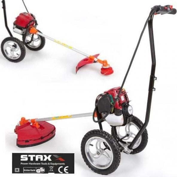 Staxx Pro Tekerlekli  Tırpan Benzinli Çim Ot Biçme Makinesi 4HP