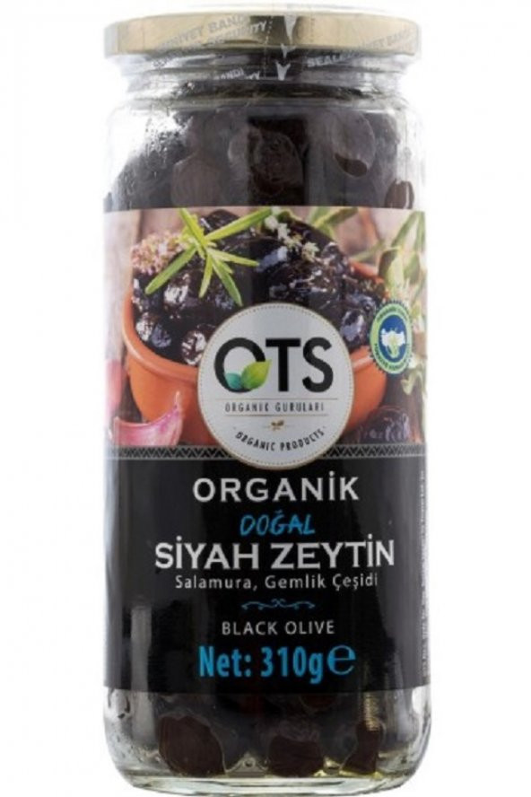 OTS Organik Gemlik Yağlı Salamura Siyah Zeytin 310 gr.