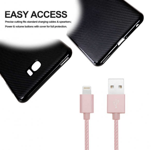 Galaxy S8 Plus Kılıf İ-Zore Karbon Silikon - 4