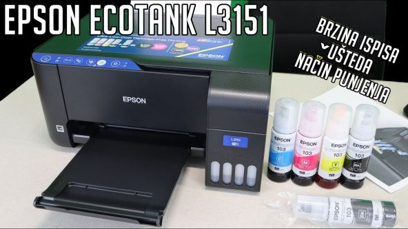 Epson L3151 Wi-Fi + Tarayıcı + Fotokopi + Renkli Çok Fonksiyonlu Yazıcı - 4