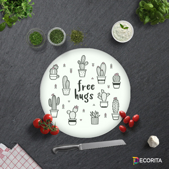 DECORITA Cam Kesme Tahtası- Free Hugs - 4