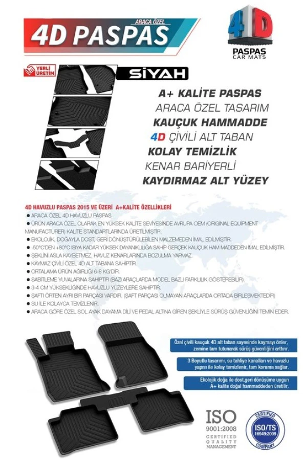 Ford Courier Paspas 4D Havuzlu Paspas - 5