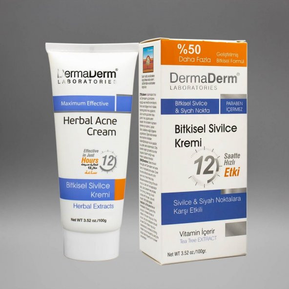 Dermaderm Sivilce Giderici Bitkisel Krem 100 gr  100 ORİJİNAL