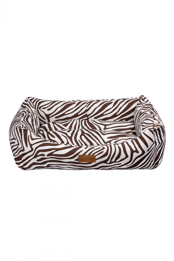 Dubex Makaron Kedi Köpek Yatağı Kahve Zebra Small