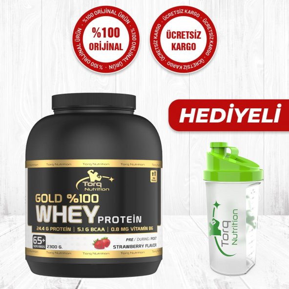 Torq Nutrition Gold Whey Protein Tozu 2300 Gr | Çilek Aromalı