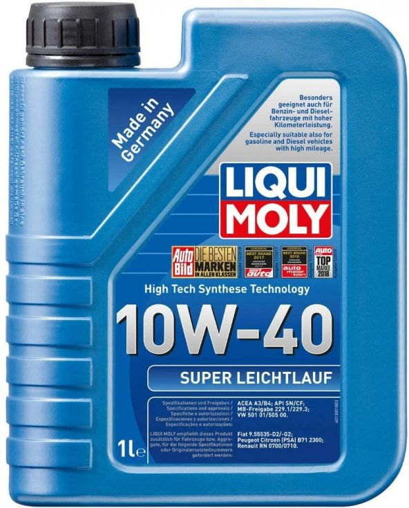 Liqui Moly Super Leichtlauf 10W40 Motor Yağı Süper Sentetik 1 Lt. 9503