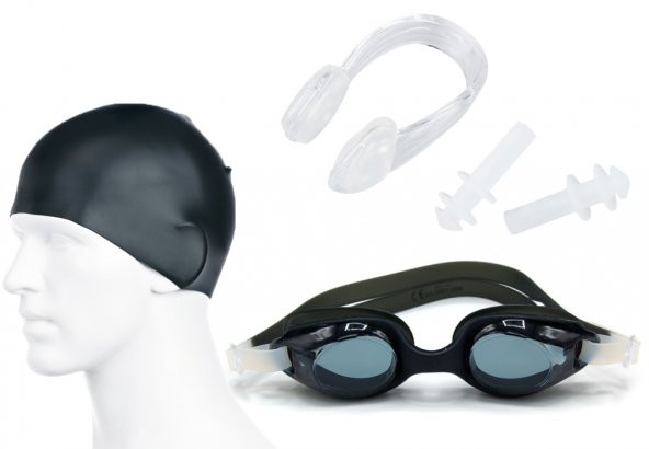 Çocuk Yüzücü Gözlüğü Silikon Bone Kulak Tıkacı Burun Klipsi g22