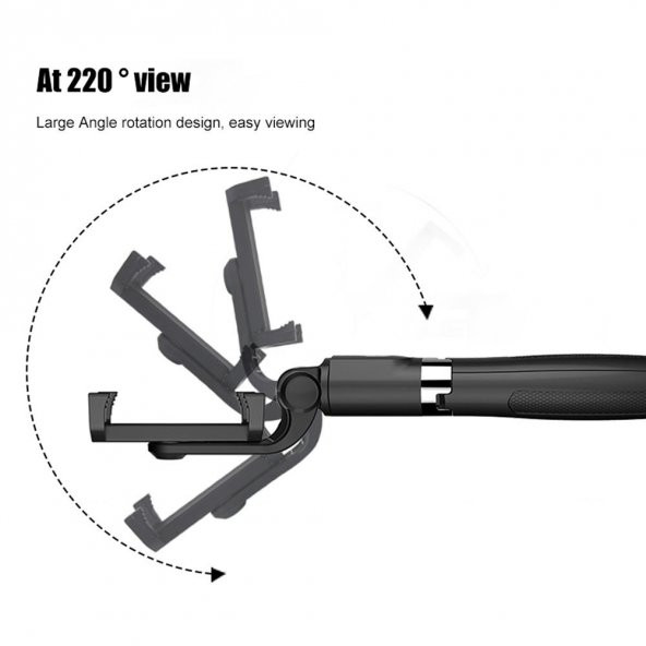 Tripod Bluetooth Kumandalı Kablosuz Selfie Çubuğu Monopod - 3