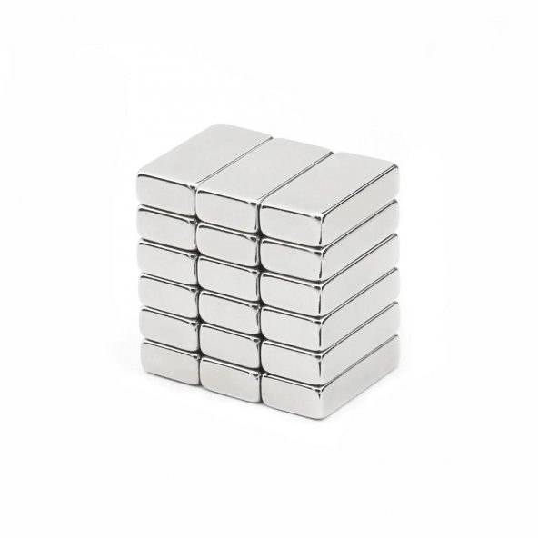 5 Adet Blok Süper Güçlü Neodyum Mıknatıs NdFeB Magnet - 6