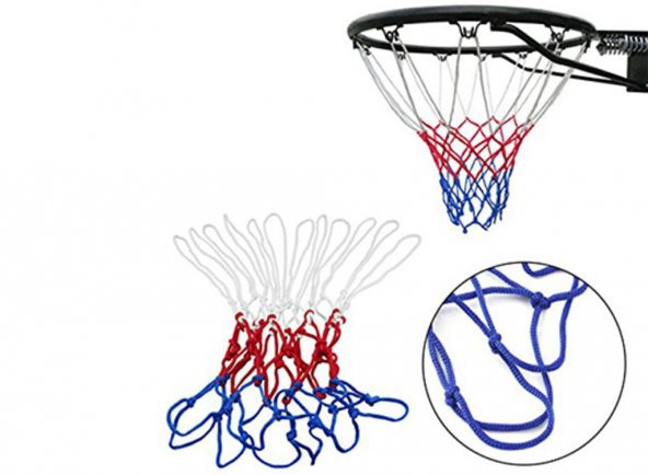 Yukon 3mm Floş Basketbol Ağı Renkli Basketbol Filesi 2 Adet