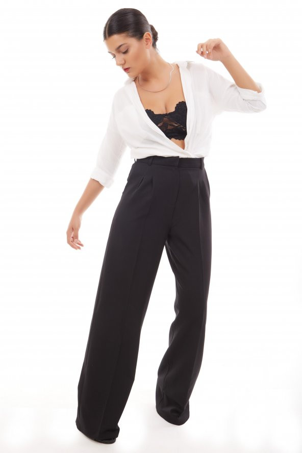 HerTon Pileli Rahat Kesim Palazo Pantolon PU-475 - 8