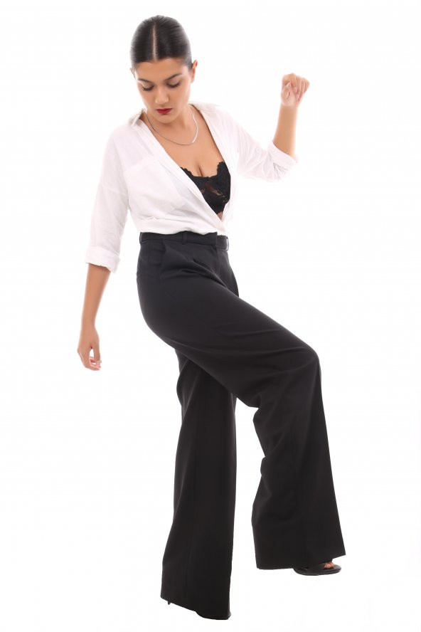 HerTon Pileli Rahat Kesim Palazo Pantolon PU-475 - 9