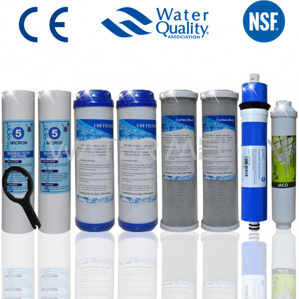 Açık Kasa Su Arıtma Cihazı Filtresi Yıllık Bakım Filtre Seti (NSF Onaylı Membran Seçenekli)