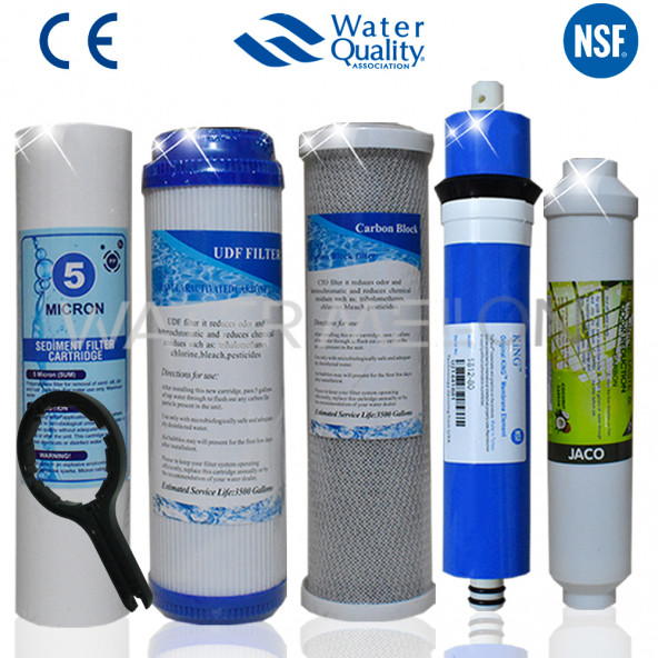 Açık Kasa Su Arıtma Cihazı Filtresi 5 Aşama Filtre Seti (NSF Onaylı Membran Seçenekli)
