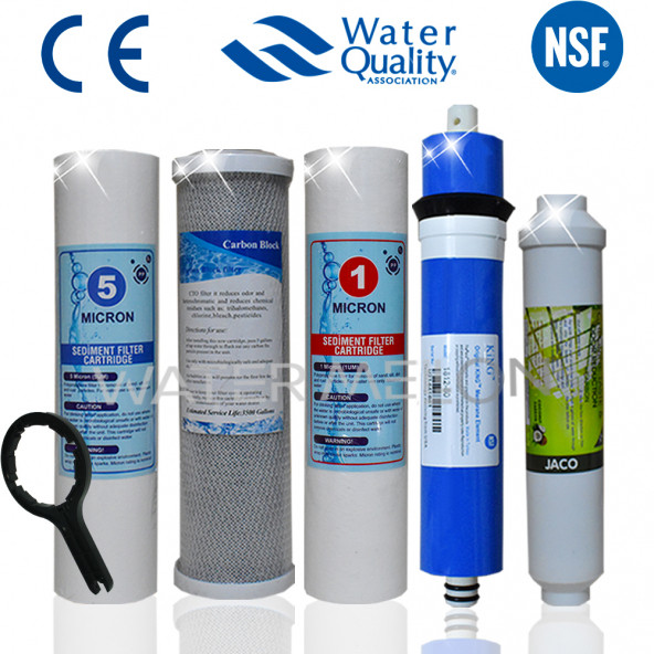 Açık Kasa Su Arıtma Cihazı Filtresi 5 Aşama Filtre Seti (NSF Onaylı Membran Seçenekli)