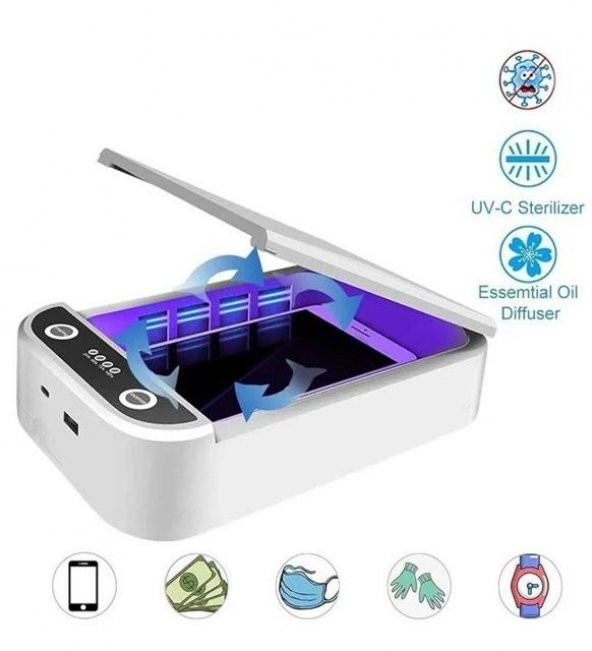 Çok Fonksiyonlu Uv Sterili Kutusu Ultraviyole Sterilizer Virüs Öldürücü Dezenfektan Hijyen Kutusu