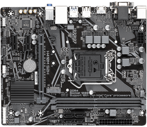GIGABYTE H410M-S2H DDR4 2933MHz DVI HDMI 1200p - Resim 2