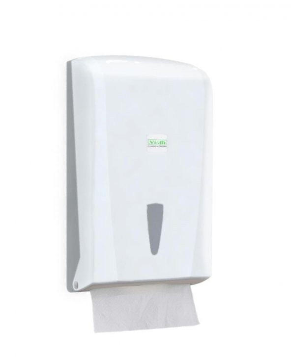 Vialli K21 Z Katlı Kağıt Havlu Dispenseri 400lü Beyaz