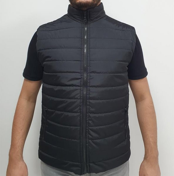 Çizgili Şişme Yelek Kolsuz Ceket Mikro Kumaş Elyaflı İçi Polar Outdoor Renk Seçenekli - 3