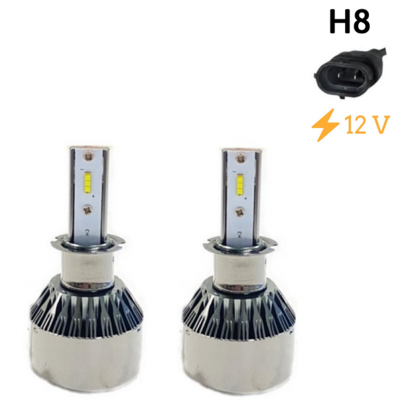 Space Led Far Ampulü Küçük Kasa Beyaz H8 36W 4800LM 12V / LAAM914