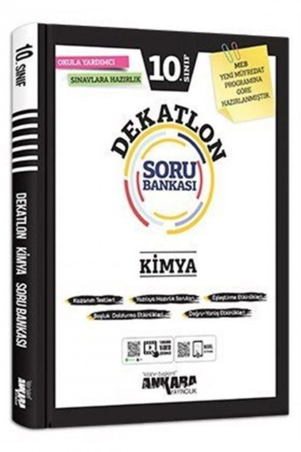 ANKARA 10.SINIF DEKATLON KİMYA SORU BANKASI