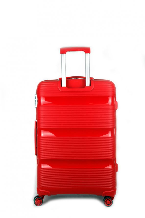 Trendsbag Travel Store Büyük Boy Kırmızı Pp Silikon Valiz - 4