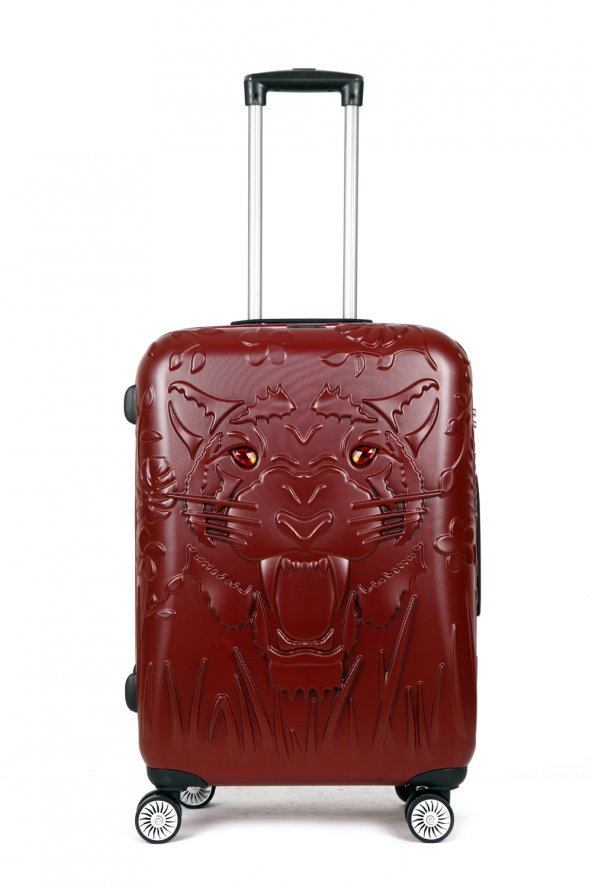 Trendsbag Travel Store Orta Boy 5200 Bordo Tiger Valiz