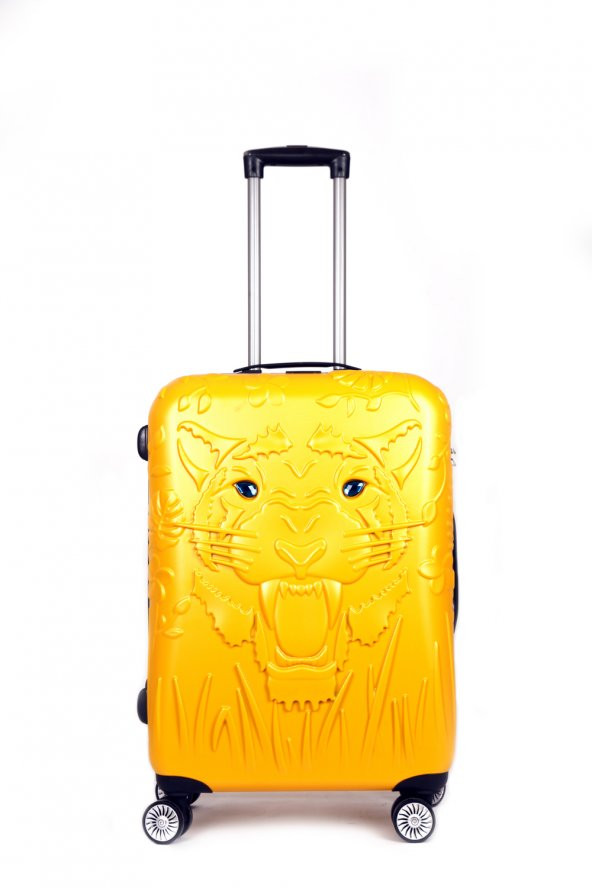 Trendsbag Travel Store Orta Boy 5200 Sarı Tiger Valiz