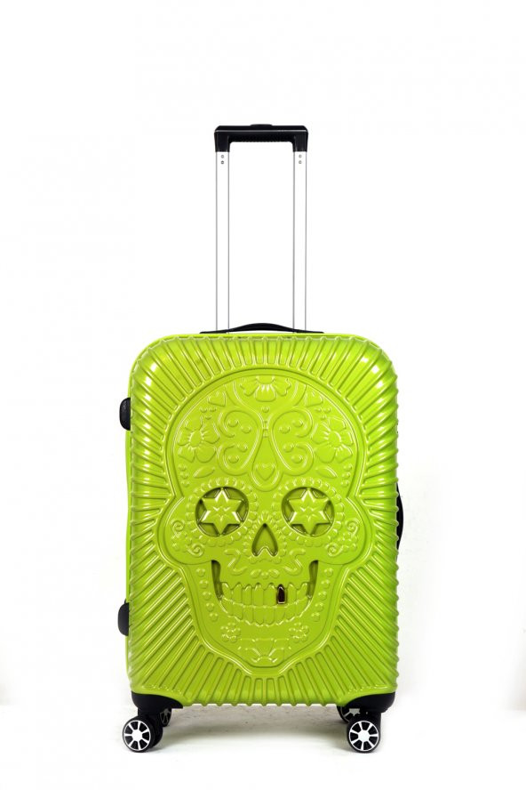 Trendsbag Travel Store Orta Boy S186 Fıstık Yeşili Kuru Kafa Valiz