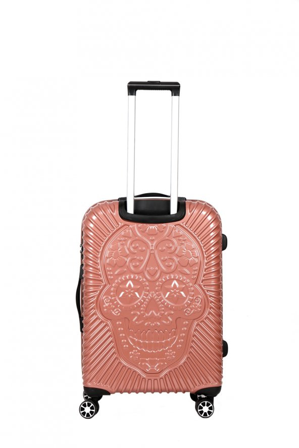 Trendsbag Travel Store Orta Boy S186 Koyu Pembe Kuru Kafa Valiz - 4