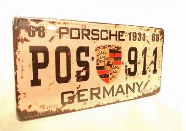 Porsche Retro Metal Plaka