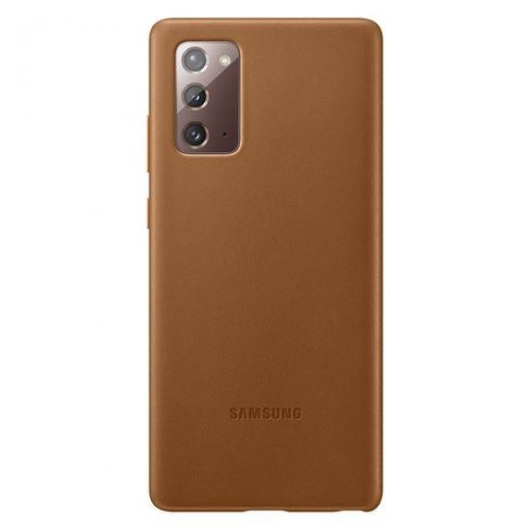 Samsung Galaxy Note20 Deri Kılıf - Kahverengi EF-VN980LAEGWW