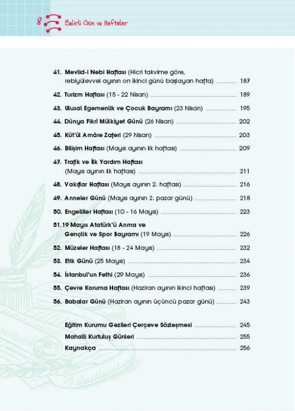 Koza Yayın Güncel Belirli Gün ve Haftalar - 4